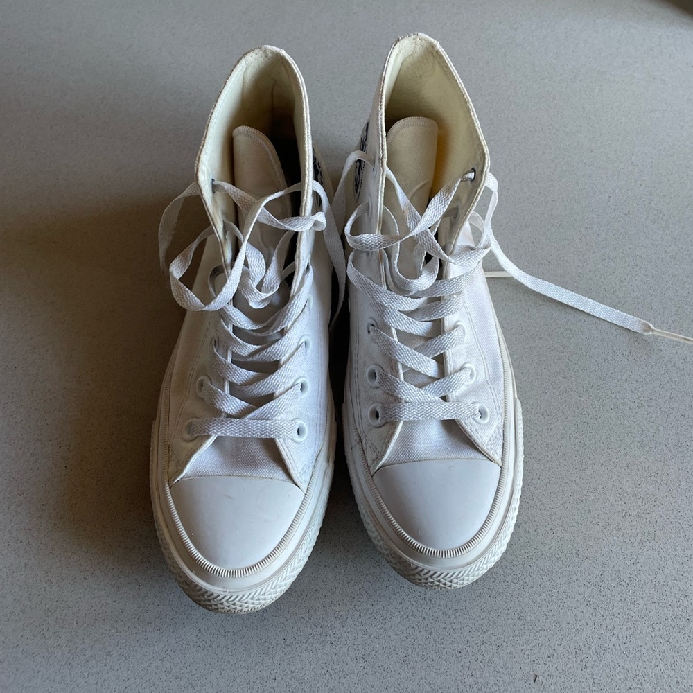 White on white converse